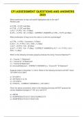 CFI Assessment questions and answers 2025