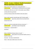 N3320 - Exam 1 &lpar;Holistic Health Assessment - Hixon&rpar; Questions And Answers&period;docx