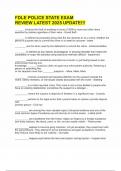 FDLE POLICE STATE EXAM REVIEW LATEST 2025 UPDATE&excl;&excl;&excl;  GRADED A&plus;