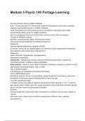 Test for Portage Learning Module 5&lpar;Psych 140&rpar; Questions and Answers Newest Update &lpar;A&plus; GRADED ALL REVISED&rpar;