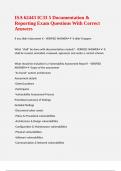 ISA 62443 IC33 5 Documentation & Reporting Exam Questions With Correct Answers&period;