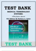 Test Bank Medical Terminology Systems&colon; A Body Systems Approach&comma; 8th Edition &ndash; Barbara Gylys & Mary Ellen Wedding &vert; Complete Test Bank Chapters 1&ndash;15 &lpar;ISBN&colon; 9780803658677&rpar;