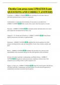 Florida Cam prep exam UPDATED Exam  QUESTIONS AND CORRECT ANSWERS 