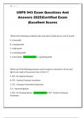 USPS 943 Exam Questions And Answers 2025&vert;Certified Exam &vert;Excellent Scores