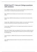 EFDA Final PT 1 Harcum College questions with solutions&period;
