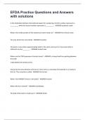 EFDA Practice Questions and Answers with solutions&period;