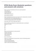 EFDA Study Exam &lpar;Sealants&rpar; questions and answers with solutions