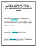 VIRGINIA COMMERCIAL PESTICIDE APPLICATORS CORE Exam&semi; Certified Actual Exam With Verified Questions And Correct Answers
