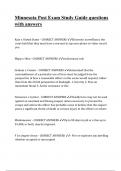 Minnesota Post Exam Study Guide questions with answers