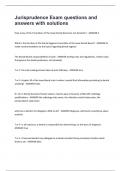 Jurisprudence Exam questions and answers with solutions&period;