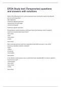 EFDA Study test &lpar;Temporaries&rpar; questions and answers with solutions