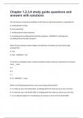 Chapter 1&comma;2&comma;3&comma;4 study guide questions and answers with solutions