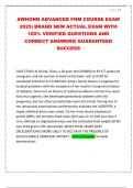 AWHONN ADVANCED FHM COURSE EXAM 2025&vert; BRAND NEW ACTUAL EXAM WITH 100&percnt; VERIFIED QUESTIONS AND CORRECT ANSWERS&vert; GUARANTEED SUCCESS