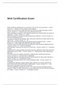 NHA Certification Exam