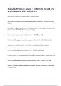 ISSA Nutritionist Quiz 7- Vitamins questions and answers with solutions 