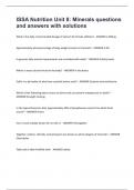 ISSA Nutrition Unit 8&colon; Minerals questions and answers with solutions 
