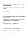 ISSA Nutritionist questions and answers with solutions&period;