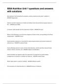 ISSA Nutrition Unit 1 questions and answers with solutions&period;