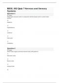 BIOL 102 Quiz 7 Nervous and Sensory Systems with Answers Spring 2024&sol;25 LUOA
