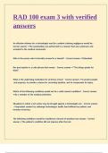RAD 100 Exam 1 &lpar;101 questions&rpar; with precise answers