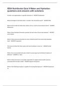 ISSA Nutritionist Quiz 9 Water and Hydration questions and answers with solutions