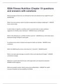 ISSA Fitness Nutrition Chapter 10 questions and answers with solutions