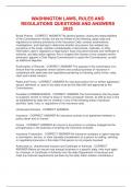 Washington Laws&comma; Rules and Regulations questions and answers 2025