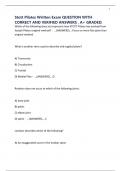Stott Pilates Written Exam QUESTION WITH CORRECT AND VERIFIED ANSWERS &period; A&plus; GRADED&period;