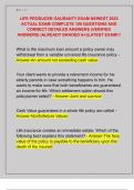 LIFE PRODUCER GAURANTY EXAM NEWEST 2025  ACTUAL EXAM COMPLETE 100 QUESTIONS AND  CORRECT DETAILED ANSWERS &lpar;VERIFIED  ANSWERS&rpar; &vert;ALREADY GRADED A&plus;&vert;&vert;LATEST EXAM&excl;&excl;&excl;