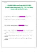 CM 4221 Midterm Exam 2025&sol;2026&semi; Actual Exam Questions With 100&percnt; Verified Answers &vert;Excellent Scores