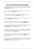 BUS-240 TEST 5 REVIEW QUESTIONS AND ANSWERS