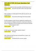 EPA 608 &lpar;TYPE II&rpar; Exam Questions And Answers&period;docx