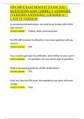 EPA 608 EXAM NEWEST EXAM 2025 QUESTIONS AND CORRECT ANSWERS &lpar;VERIFIED ANSWERS&rpar; GRADED A&plus; LATETS VERSION&period;docx