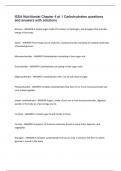 ISSA Nutritionist Chapter 4 pt 1 Carbohydrates questions and answers with solutions&period;