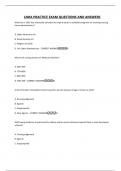 LNHA PRACTICE EXAM QUESTIONS AND ANSWERS