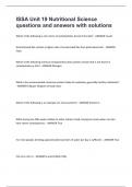 ISSA Unit 19 Nutritional Science questions and answers with solutions