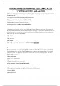NURSING HOME ADMINISTRATOR EXAM &lpar;JAMES ALLEN&rpar; UPDATED QUESTIONS AND ANSWERS