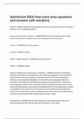 Nutritionist ISSA final exam prep questions and answers with solutions