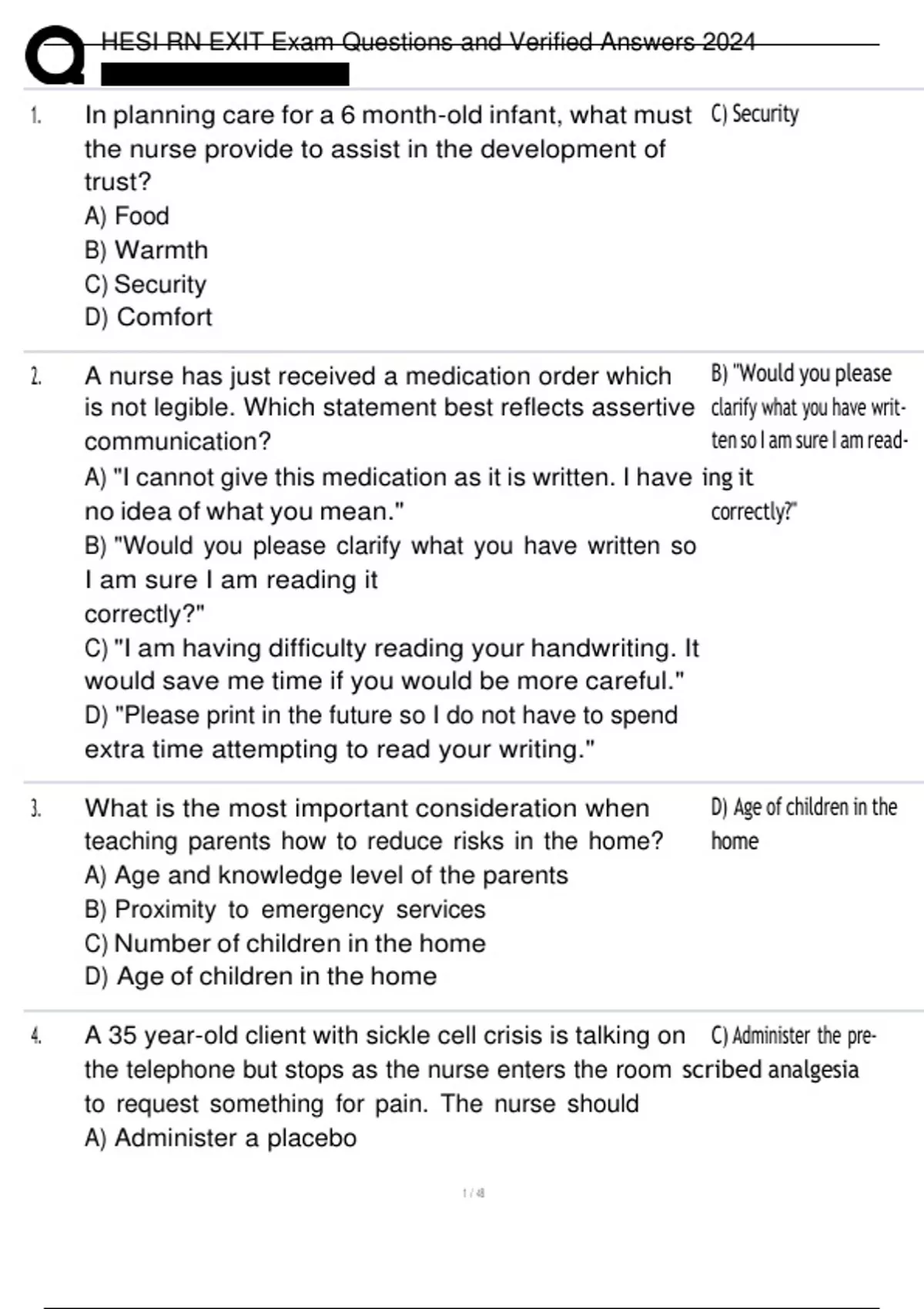 HESI RN Exit Exam 2025 – Verified Questions and Correct Answers | NCLEX ...