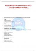 NRNP 6675 Midterm Exam &lpar;Latest-2023&comma; 100 Q & A&rpar; NRNP6675 Week