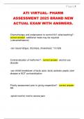 ATI VIRTUAL- PHARM  ASSESSMENT 2025 BRAND NEW  ACTUAL EXAM WITH ANSWERS&period; 