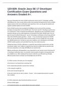 1Z0-829&colon; Oracle Java SE 17 Developer Certification Exam Questions and Answers Graded A&plus;&period;