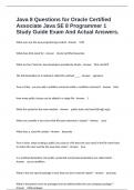 Java 8 Questions for Oracle Certified Associate Java SE 8 Programmer 1 Study Guide Exam And Actual Answers&period;