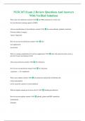 NUR 347 Exam 2 Review Questions And Answers With Verified Solutions