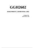 GGH2606 Assignment 2 Semester 1 2025