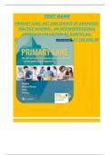 TEST BANK PRIMARY CARE&colon; ART AND SCIENCE OF ADVANCED PRACTICE NURSING - AN INTERPROFESSIONAL APPROACH 5TH EDITION BY DUNPHY ALL CHAPTERS COVERED&lpar;ANSWER KEY AT THE END OF 