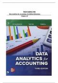 Test Bank - Data Analytics for Accounting&comma; 3rd Edition By Vernon Richardson