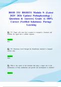 BIOD 331&sol; BIOD331 Module 9&colon; &lpar;Latest 2025&sol; 2026 Update&rpar; Pathophysiology &vert; Questions & Answers&vert; Grade A&vert; 100&percnt; Correct &lpar;Verified Solutions&rpar;- Portage Learning