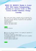 BIOD 331&sol; BIOD331 Module 6&colon; &lpar;Latest 2025&sol; 2026 Update&rpar; Pathophysiology &vert; Questions & Answers&vert; Grade A&vert; 100&percnt; Correct &lpar;Verified Solutions&rpar;- Portage Learning