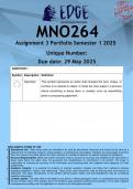 MNO2604 Assignment 3 PORTFOLIO &lpar;ANSWERS&rpar; Semester 1 2025 - DISTINCTION GUARANTEED
